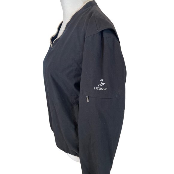 LizGolf Liz Claiborne Black V-Neck Pullover Top Sz SP - Picture 3 of 10